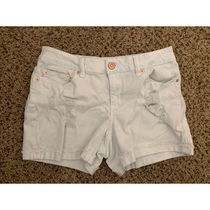White Jean Shorts